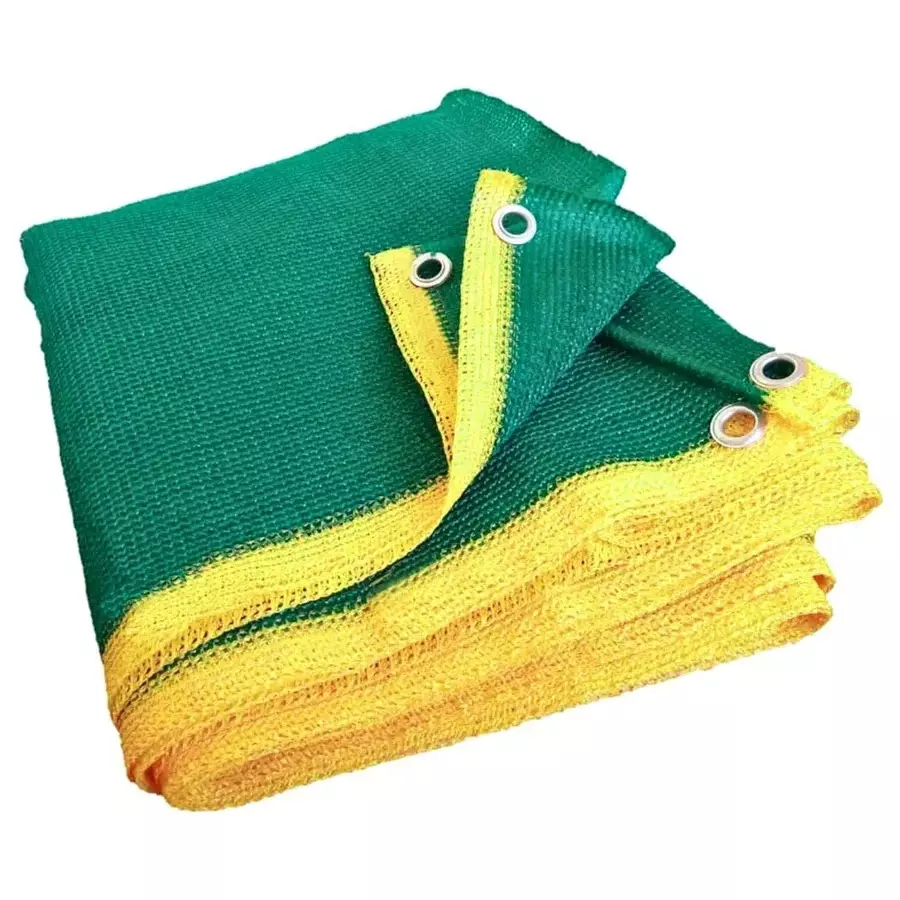 Singhal Multipurpose Shade Net High-Quality HDPE 60% UV Protection 3x20 m Size, Green & Yellow