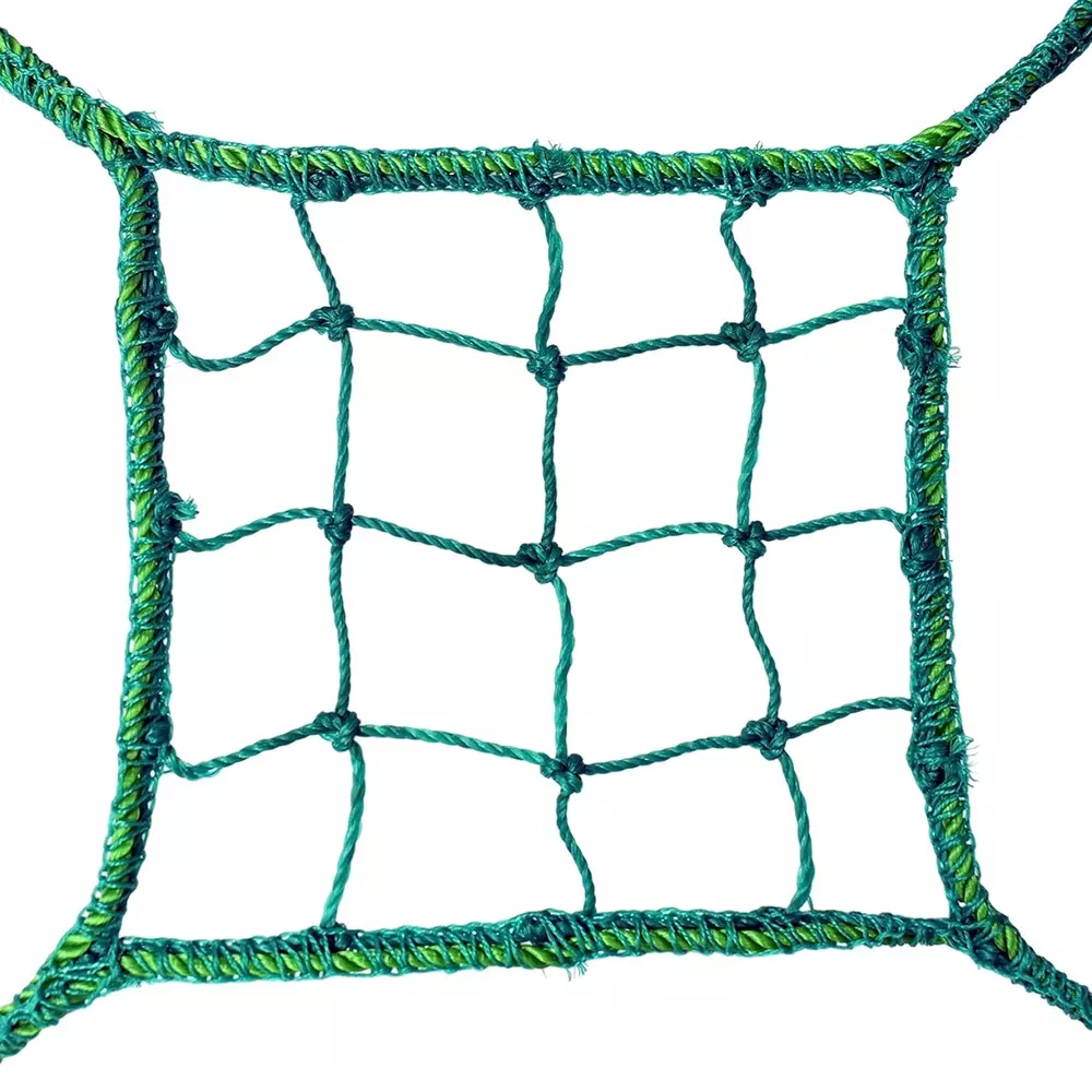 WNE Jaliwale Heavy Duty Coconut Fall Protection Net HDPE 6 mm Border Rope 10x10 ft Size, Green