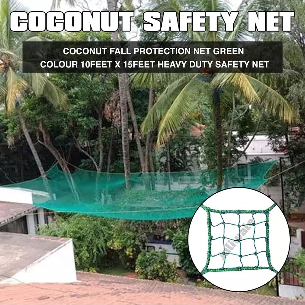 wne-jaliwale-heavy-duty-coconut-fall-protection-net-hdpe-6-mm-border-rope-10x10-ft-size-green