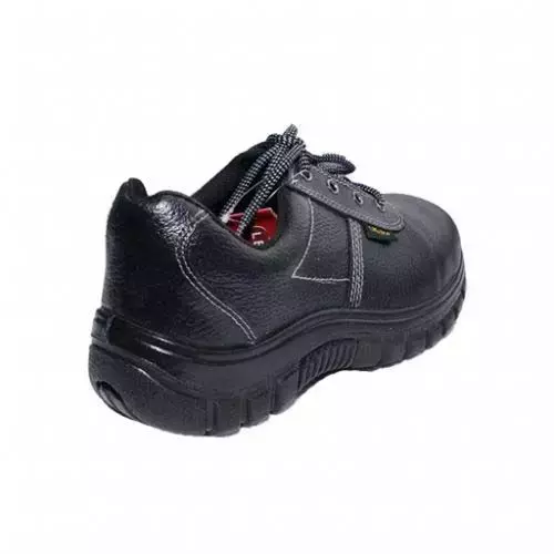 Aura Steel Toe Safety Shoes Low Ankle PU Black Size UK 9, Blend Low Ankle