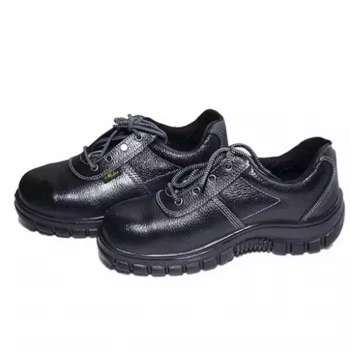 Aura Steel Toe Safety Shoes Low Ankle PU Black Size UK 10, Blend Low Ankle