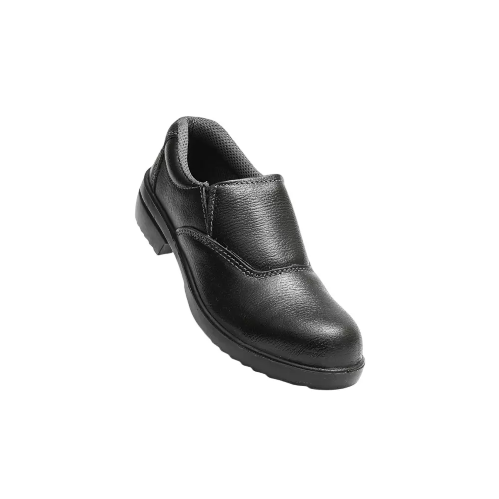 Hillson Steel Toe Safety Shoes Low Ankle PU Sole Black Full Grain Leather Size UK 8, LF2 ladies