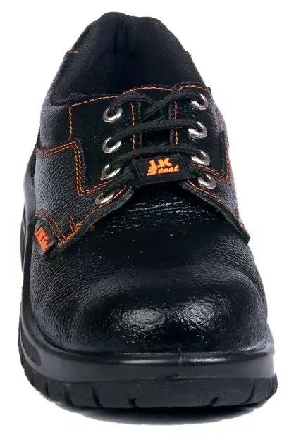 JK PORT JKPA011BLK PU Moulded Black Steel Toe Safety Shoes, Size 8