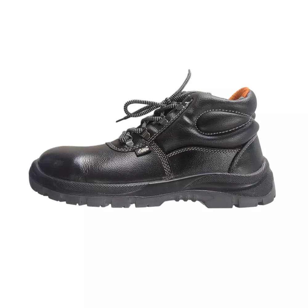 Allen Cooper Steel Toe Safety Shoes High Ankle Antistatic PU Sole Size 10 UK/India Black, AC-1008