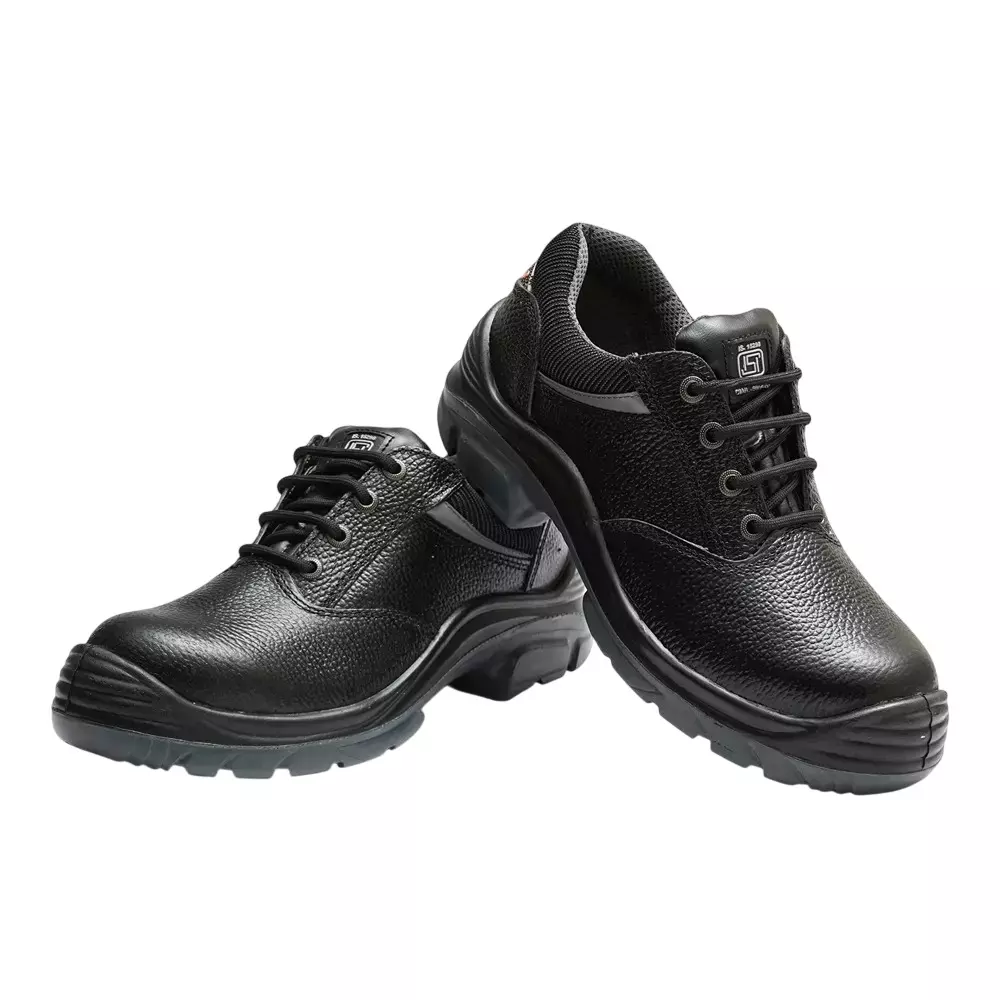 Hillson Nucleus Steel Toe Safety Shoes Low Ankle PU Sole Black Full Grain Leather Size UK 8