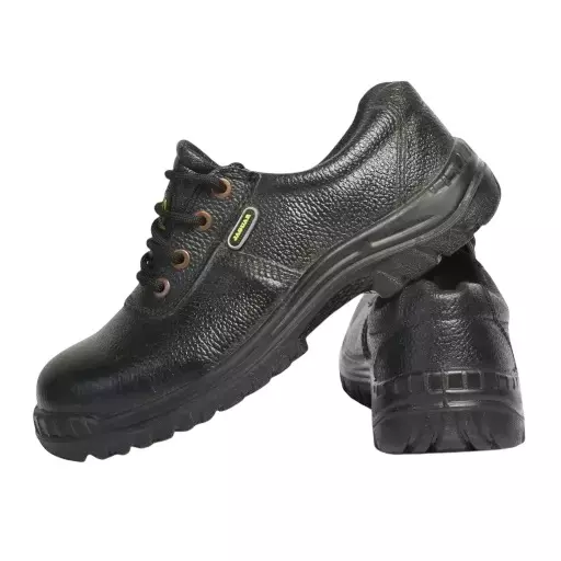Hillson Jaguar Steel Toe Safety Shoes Low Ankle PU Sole Black Full Grain Leather Size UK 7