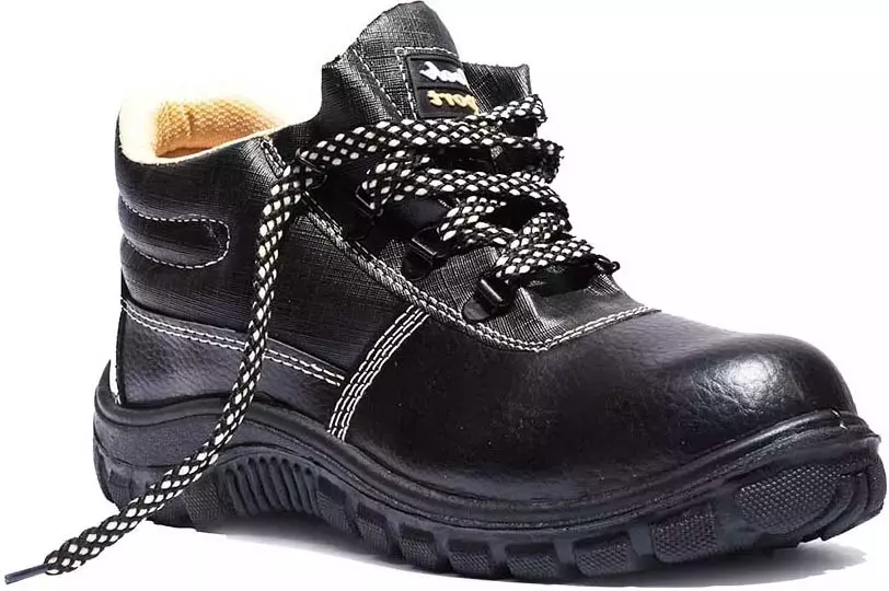 Safari Pro Steel Toe Safety Shoes High Ankle Size UK 6 Black Model Rocksport Tyson