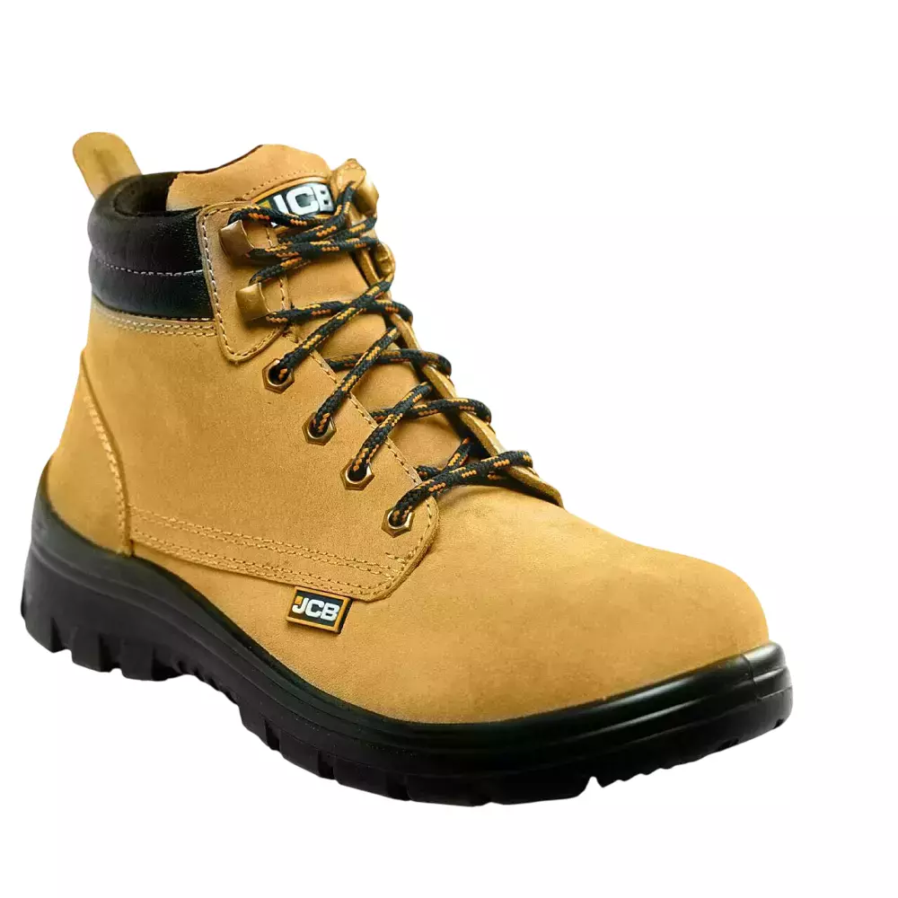 JCB Trekker Buff Nubuck Leather Steel Toe Safety Shoes (Size UK 6 - UK 11)
