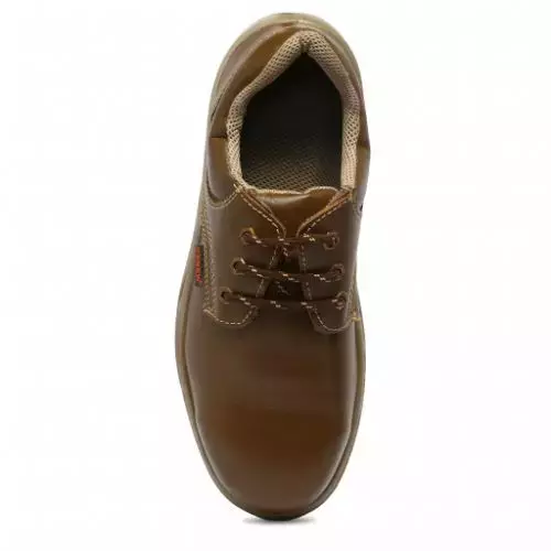 Karam Steel Toe Safety Shoes Low Ankle Brown Size UK 7, FS 61