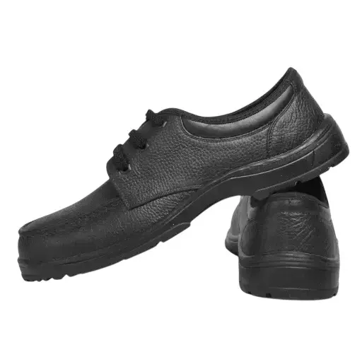 Hillson Discovery Steel Toe Safety Shoes Low Ankle PVC Sole Black Full Grain Leather Size UK 10