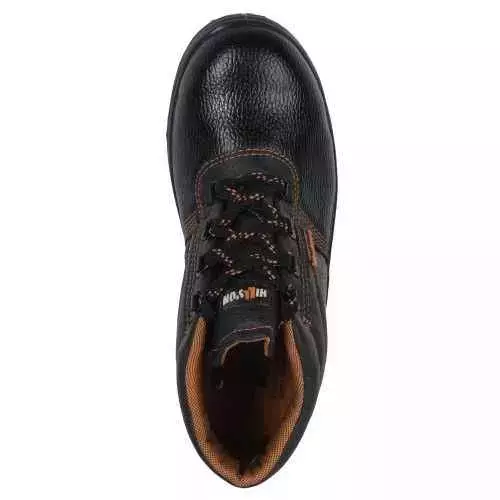 Hillson Workout Steel Toe Safety Shoes Dual Density with High Ankle PVC Sole Yellow, Size UK 9