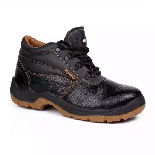 Hillson Workout Steel Toe Safety Shoes Dual Density with High Ankle PVC Sole Yellow, Size UK 10