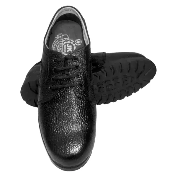 JK PORT Safety Shoes Steel Toe SKS Black , Size 6