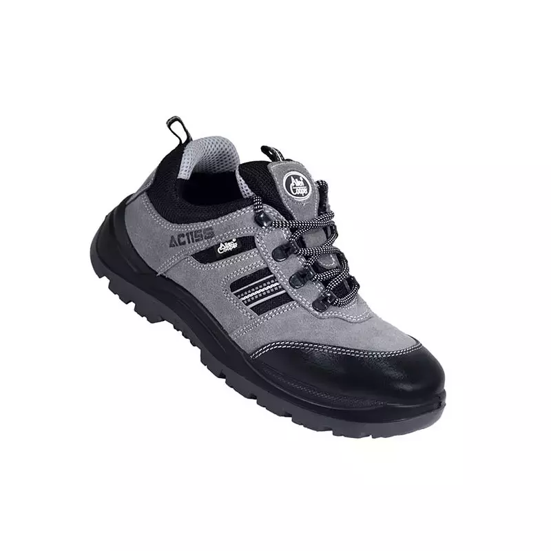 Allen Cooper Steel Toe Safety Shoes Low Ankle PU Sole Size 11 UK/India Black & Grey, AC-1156