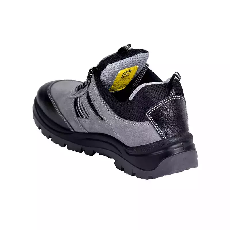 Allen Cooper Steel Toe Safety Shoes Low Ankle PU Sole Size 11 UK/India Black & Grey, AC-1156