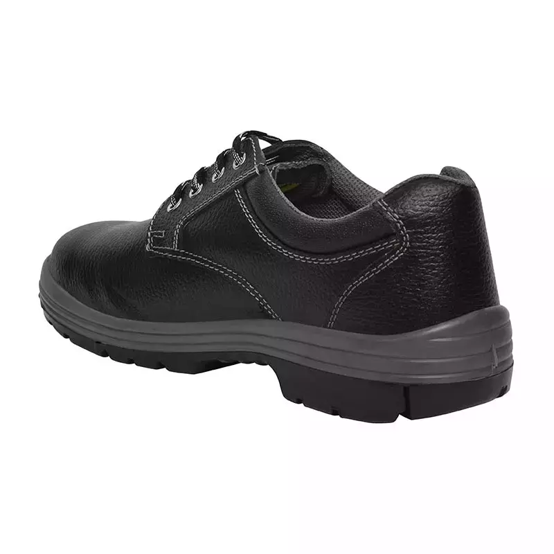 Allen Cooper Composite Toe Safety Shoes Leather Low Ankle PU Sole Size 8 UK/India Black, DD-7079