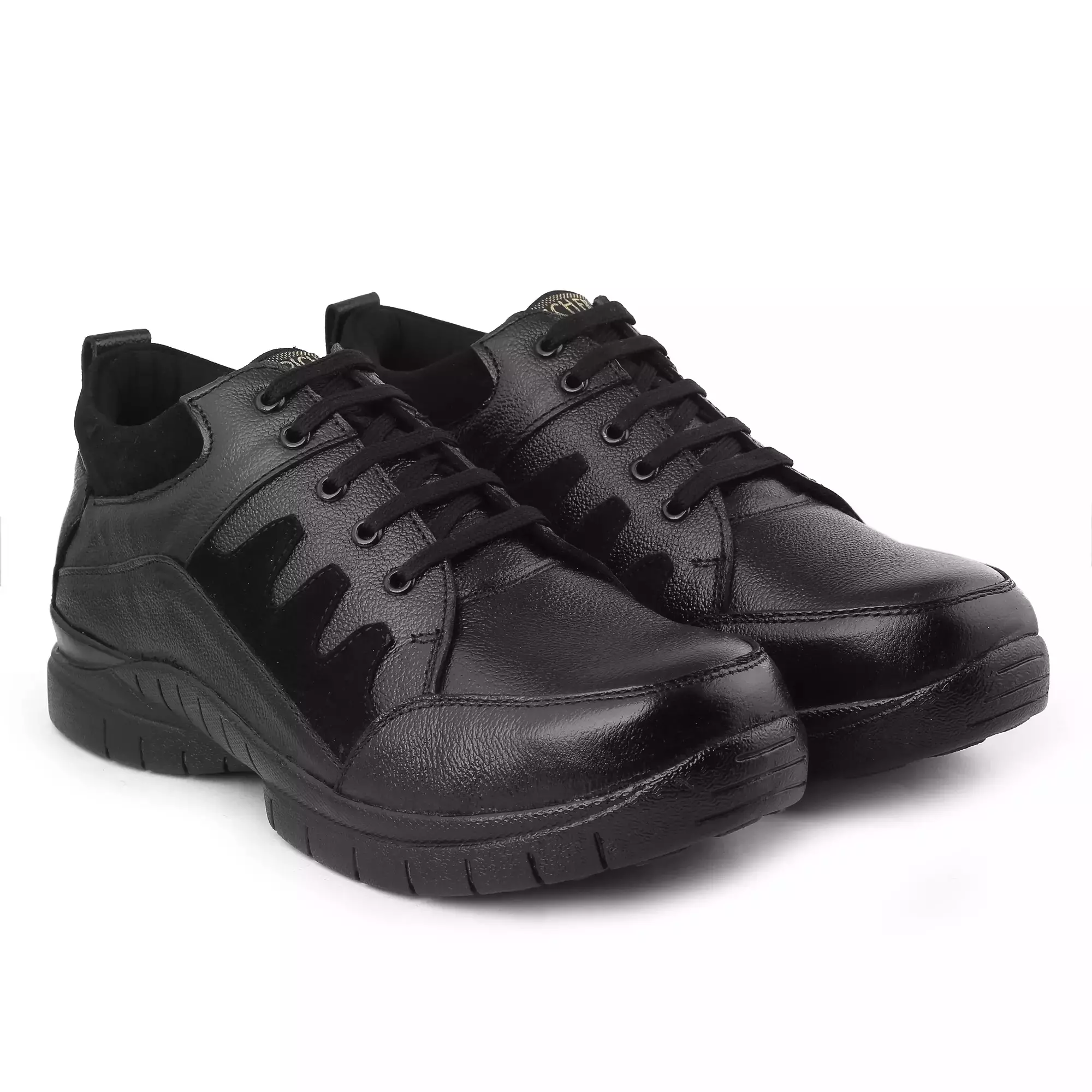 Enrich Field Steel Toe Safety Shoe Genuine Leather Low Ankle  Size UK 7 Black, SGS1138BK