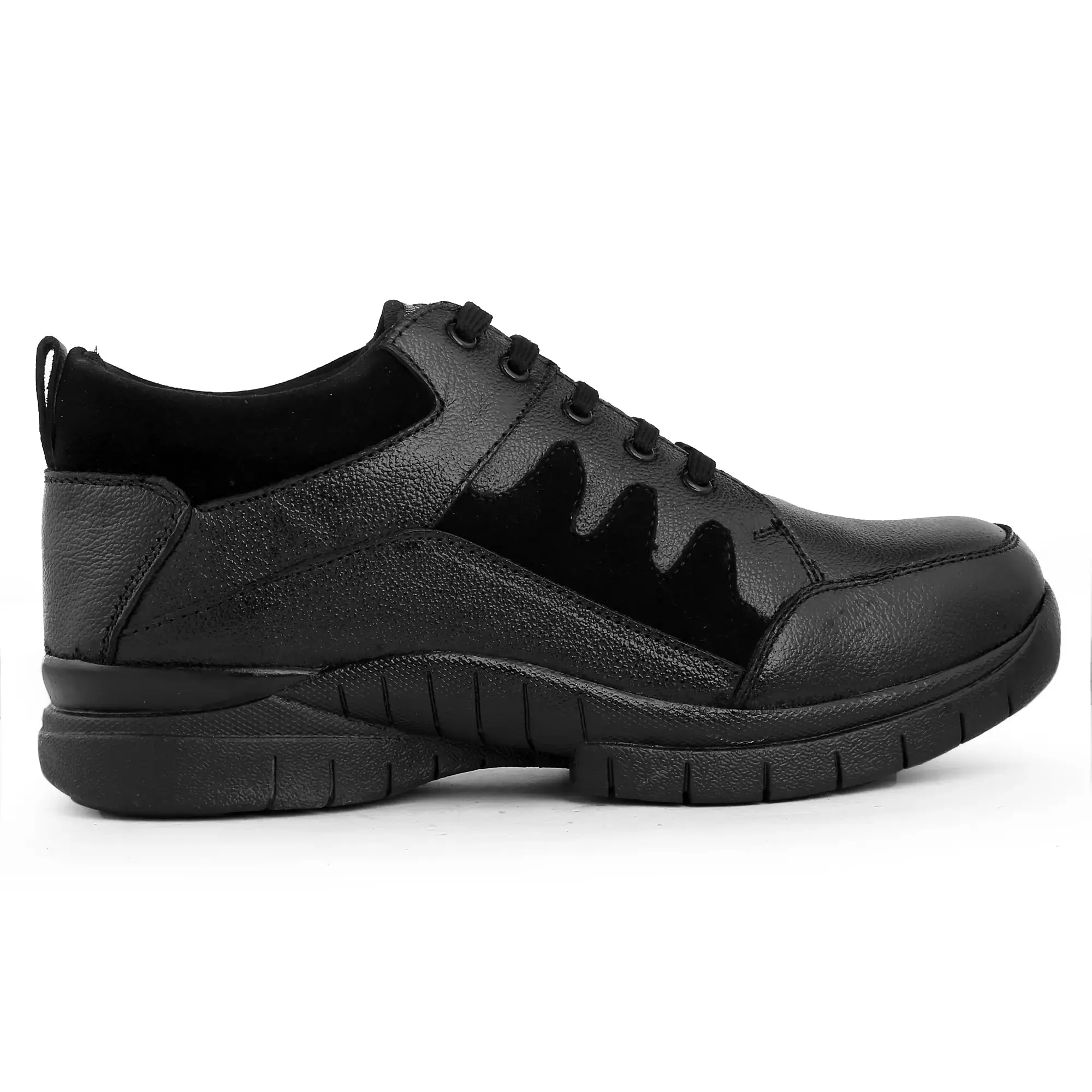 Enrich Field Steel Toe Safety Shoe Genuine Leather Low Ankle  Size UK 7 Black, SGS1138BK