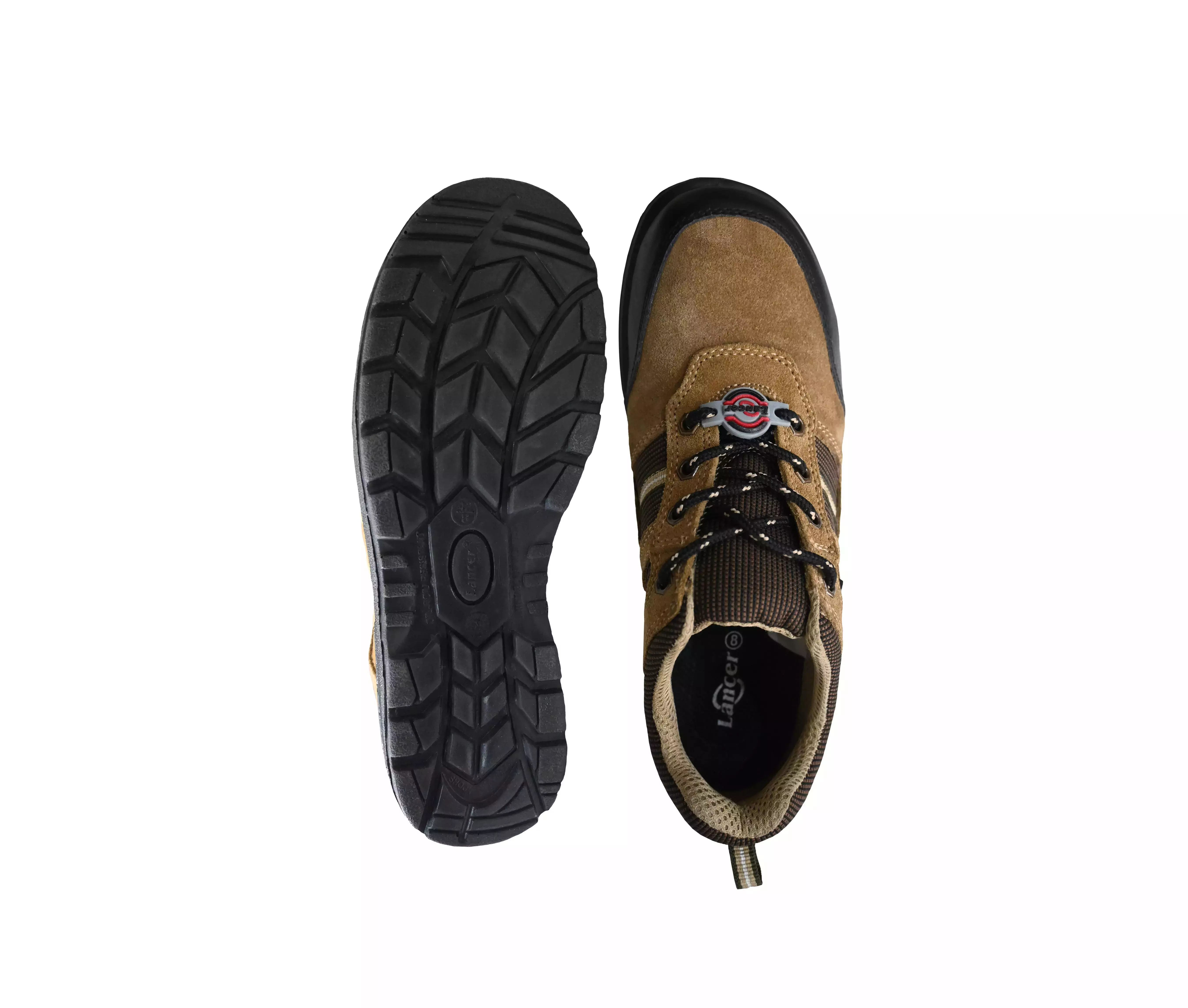 Lancer Steel Toe Safety Shoes PU Sole UK 6 Beige, TP-214
