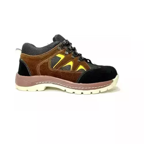 ADZON Steel Toe Safety Shoe High Ankle Genuine Leather Size UK 7 Brown, 2276