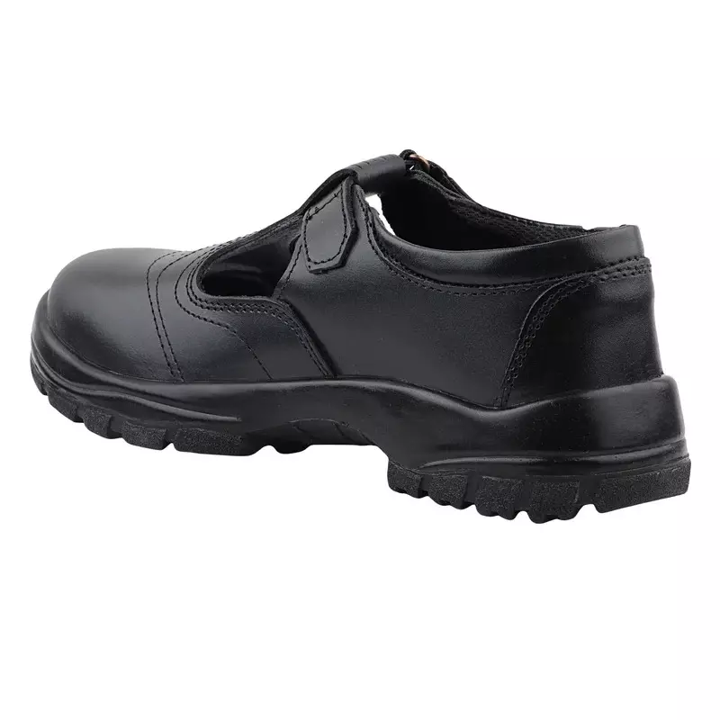 Fuel Steel Toe Safety Shoes Single Density PU Sole Black, SOFEE Size UK 4