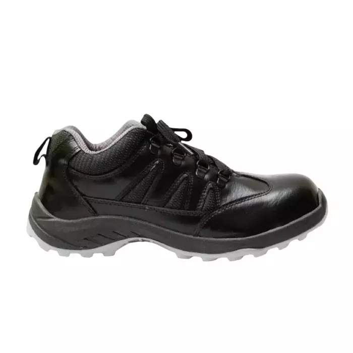 Hillson Steel Toe Safety Shoes TPF Sole Mid Ankle Black Patent Leather Size UK 5, SWAG 1905