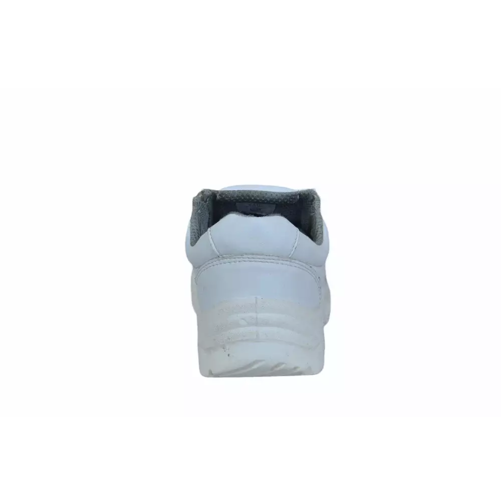 Zain Safety Micro-Fibre Composite Toe Safety Shoes PU Single Density Low Ankle White Micro-Fiber S2 Size UK5, ZM-39 WHITE