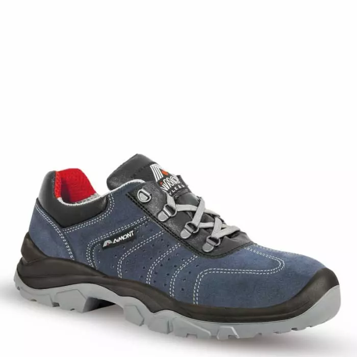 AIMONT ARCO NEW 54610 UnisexBlack Blue Grey CompositeToe Capped Safety Trainers UK 8 EU 42, ARCO NEW 54610 42