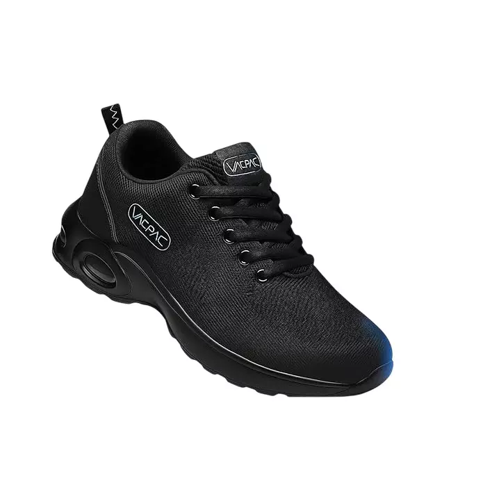VAC PAC Safety Shoes Low Ankle Steel Toe Rubber Sole Black UK 10