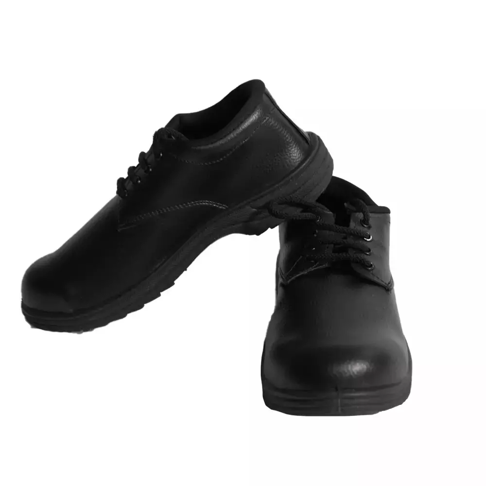 GENERIC Fiber Toe Safety Shoes PVC Sole Size UK 11 Black, Unik-11
