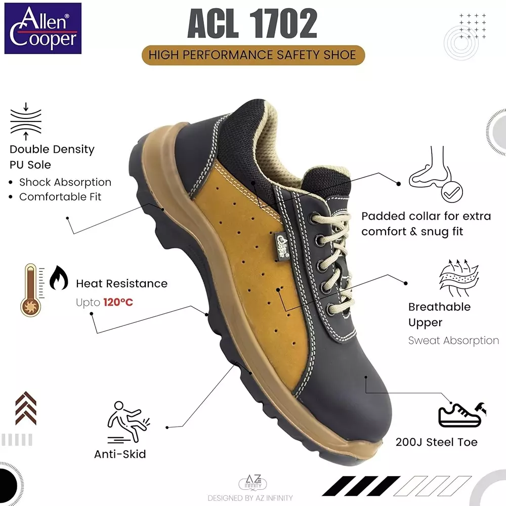 allen-cooper-steel-toe-safety-shoe-low-ankle-pu-sole-uk-11-size-black-for-industrial-use-acl-1702