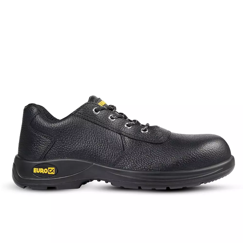 Eurock OXFORD 200 J Steel Toe Safety Shoe Low Ankle PU Sole UK 8 Size Black for Industrial Use, 82572-OXFORD-08