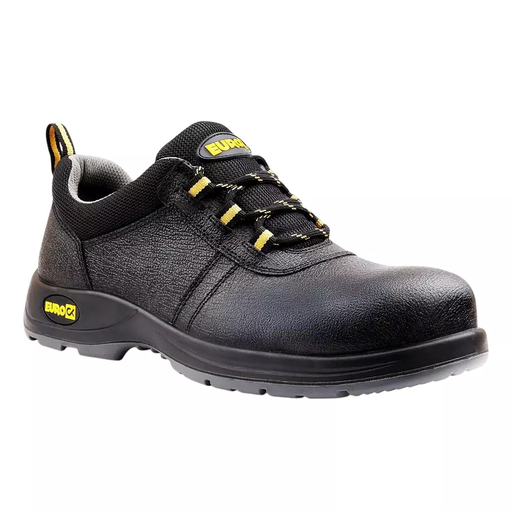 Eurock SHIELD 200 J Composite Toe Safety Shoe Low Ankle PU Sole UK 8 Size Black for Industrial Use, 82577-SHIELD-08