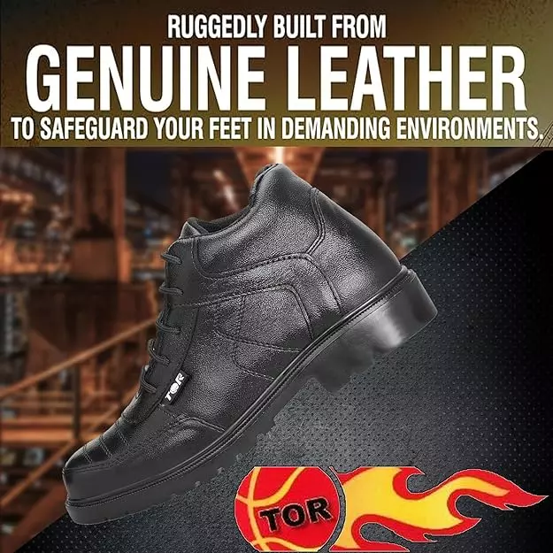 TOR Safety Boot Shoes High Ankle Phylon Sole Black Size UK 10, 1085