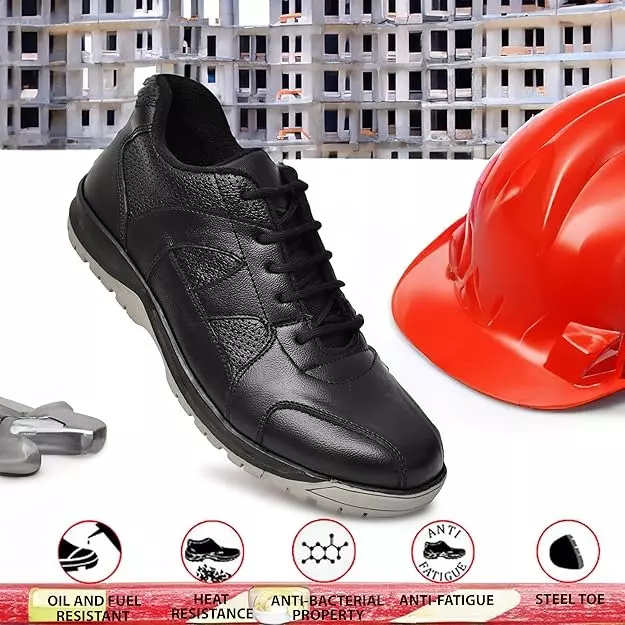 Torzu Steel Toe Safety Shoes Low Ankle Size 8 UK Black, TORZU-312