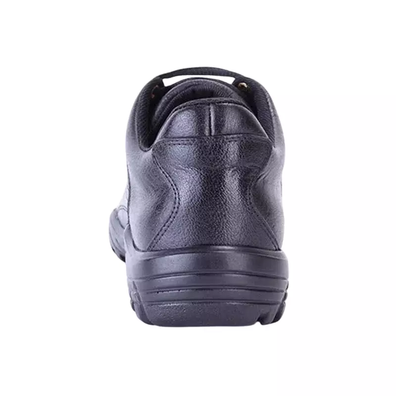 Komisafe Steel Toe Safety Shoe Low Ankle PU Sole Leather UK 7 Size for Industrial Use, TITAN