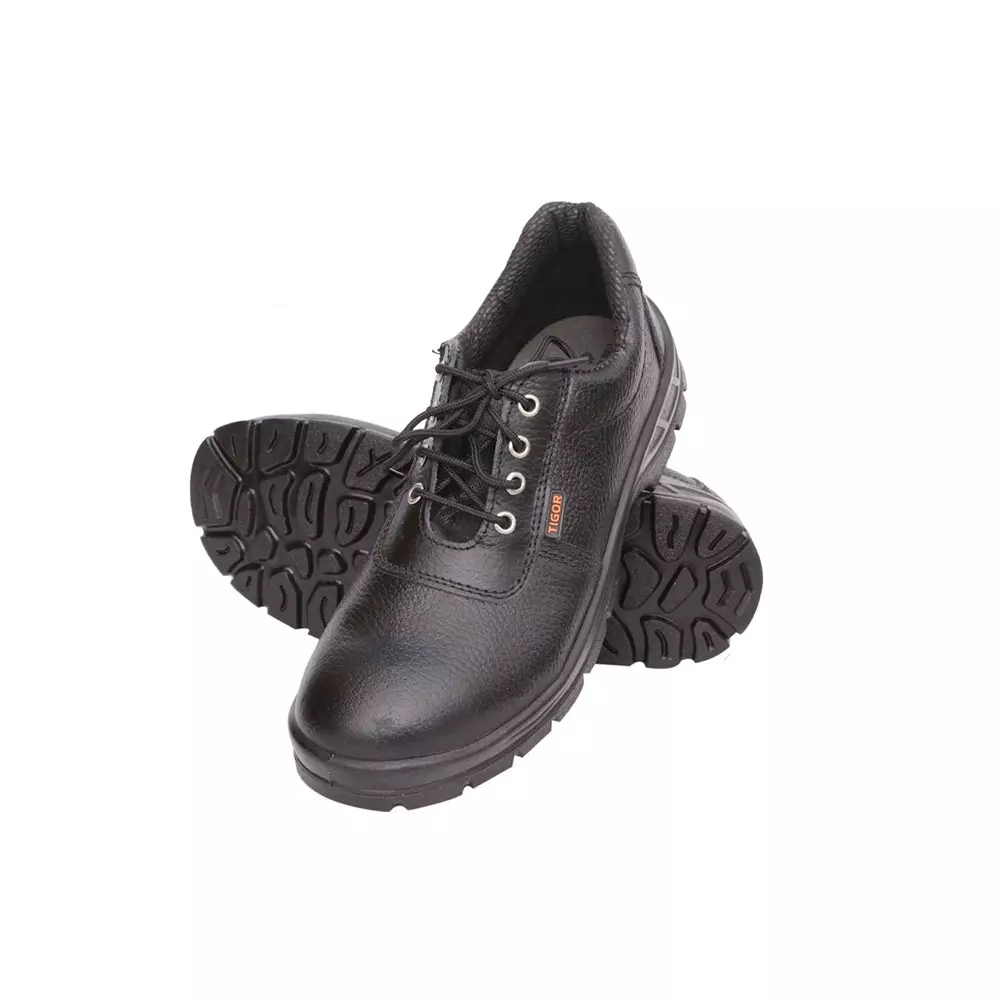 hindpro-steel-toe-safety-shoes-single-density-pu-sole-low-ankle-black-original-barton-print-grain-leather-size-uk-6-tigor