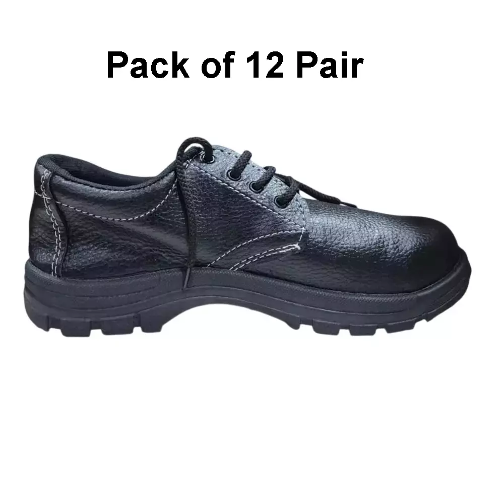 generic-steel-toe-eco-series-safety-shoes-pvc-sole-size-uk-7-black-steel-7-pack-of-12-pair