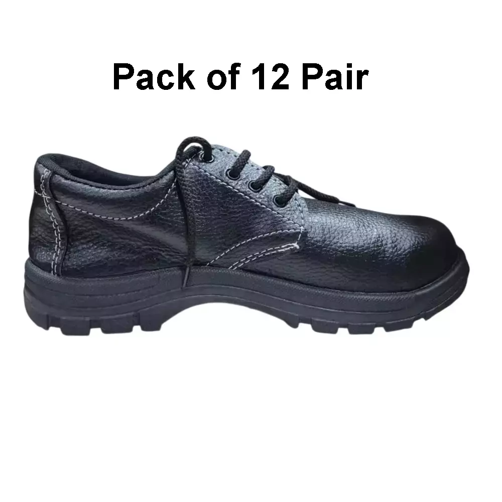 generic-steel-toe-eco-series-safety-shoes-pvc-sole-size-uk-7-black-steel-10-pack-of-12-pair