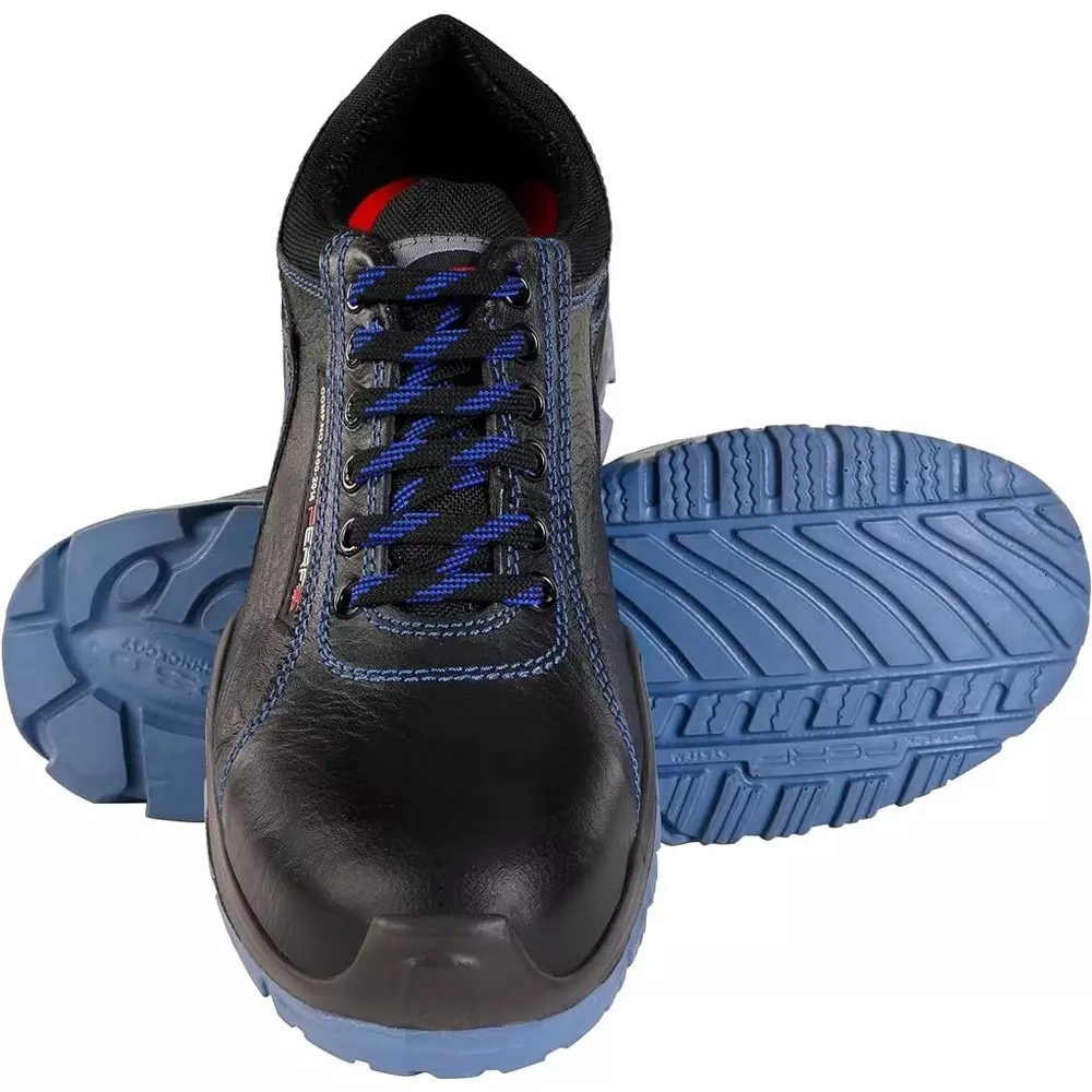 perf-non-metallic-safety-shoe-low-ankle-pu-sole-uk-9-size-black-leather-for-ethnic-industrial-use-tornado-g