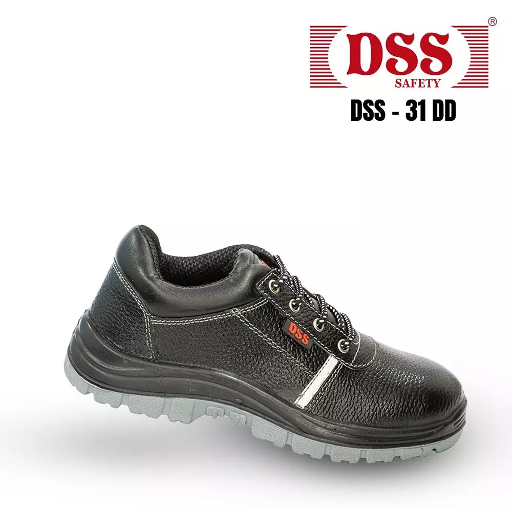 dss-steel-toe-safety-shoes-double-density-pu-sole-low-ankle-black-buff-premium-grain-leather-size-uk-5-dss-31-dd