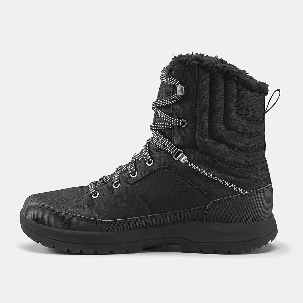 quechua-hiking-boots-round-toe-high-ankle-synthetic-polyurethane-polyester-rubber-sole-size-85-black-nh100