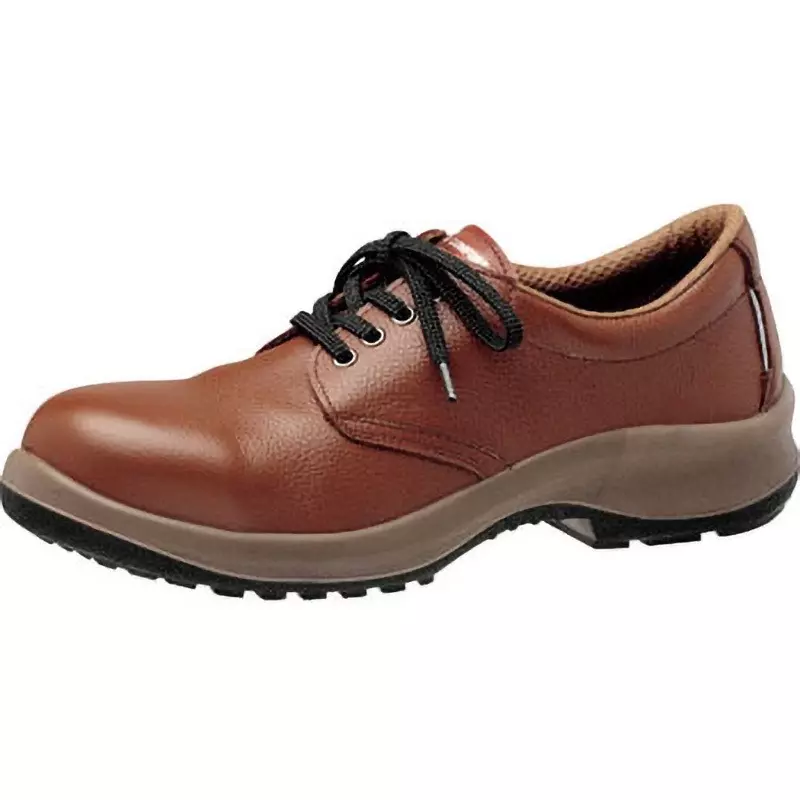 MIDORI Safety Shoes Cow Chrome Leather UK 4.5 Size Brown, PRM210
