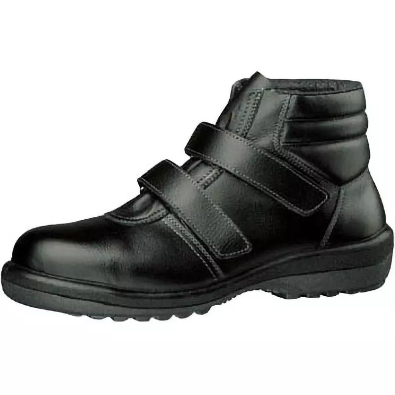 MIDORI Safety Shoes Black UK 5 Size Middle Cut Upper: Cow Chrome Leather (Soft embossed), RT72524.0