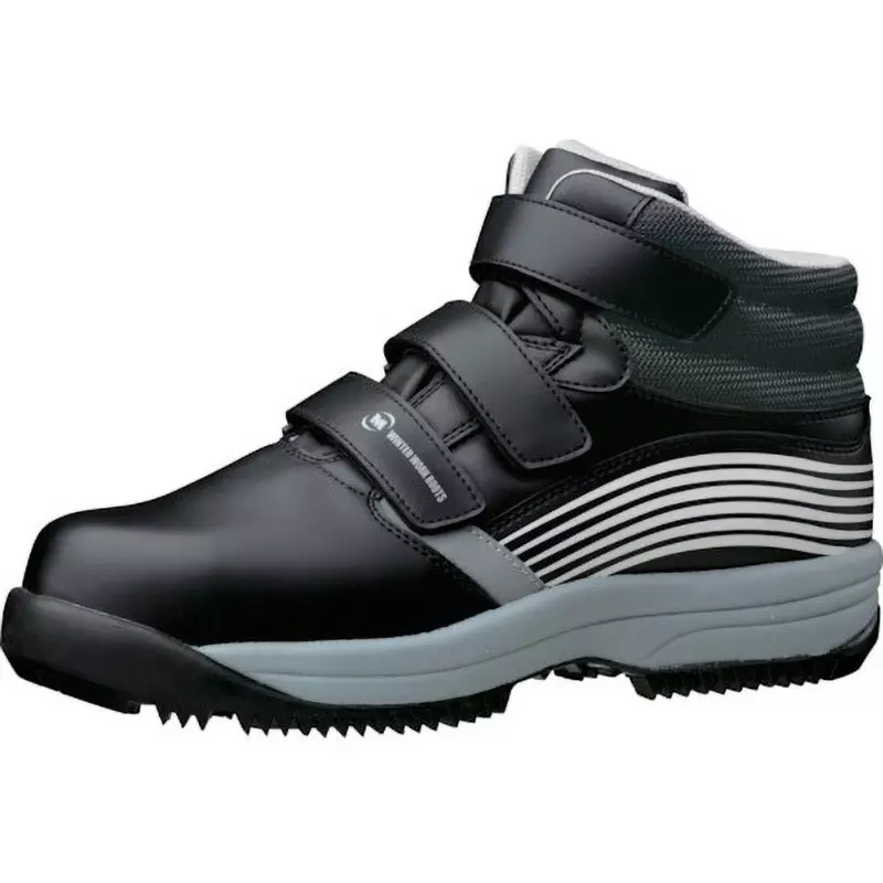 MIDORI Work Shoes Black UK 8.5 Size Artificial Leather EEE High Cut JSAA Class A Certification, MPS-155 27.5
