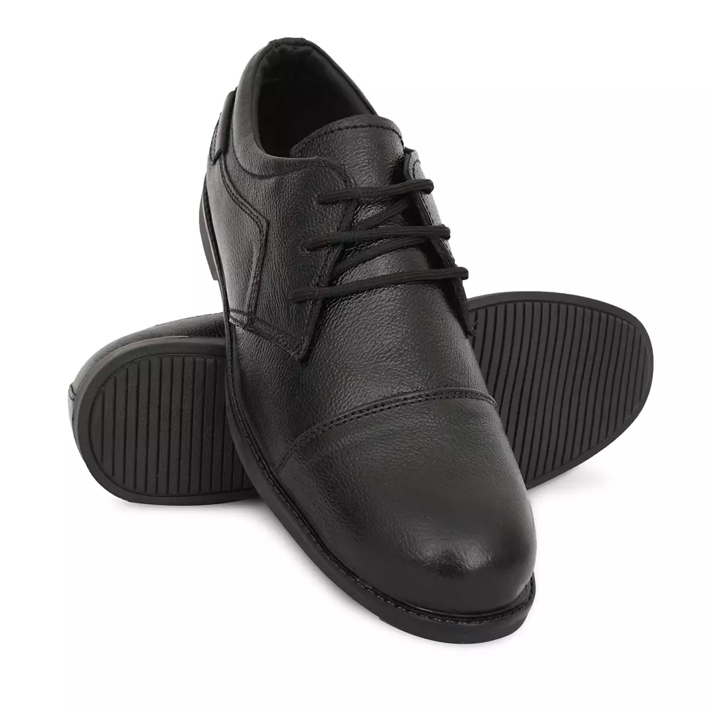 torzu-low-ankle-safety-shoes-steel-toe-leather-black-rubber-sole-uk-9-size-for-industrial-office-use-tzu-st-isi-blk-a-023