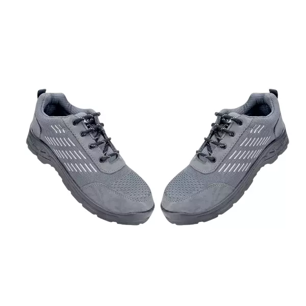 Galista Steel Toe Gravity Safety Shoes Single Density PVC Sole Size UK 7 Grey and White