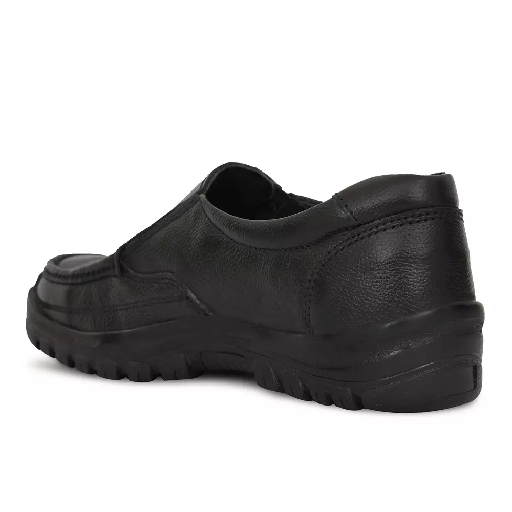 tor-safety-shoes-steel-toe-low-ankle-rubber-sole-leather-size-uk-10-black-tzu-st-isi-blk-233