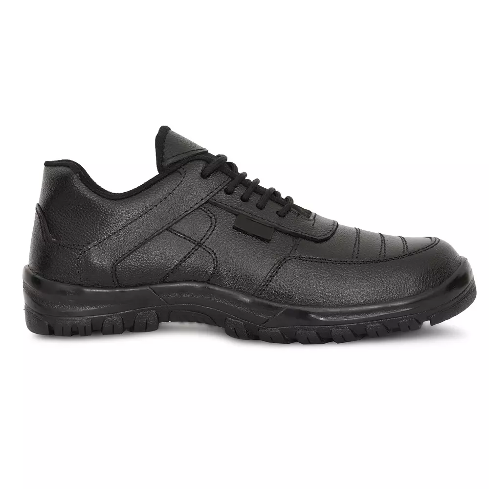 tor-safety-shoes-steel-toe-low-ankle-rubber-sole-leather-size-uk-7-black-tzu-st-isi-g-blk-101