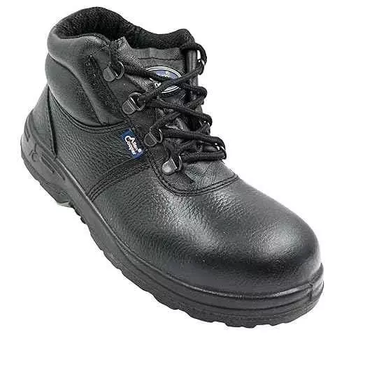 Allen Cooper Steel Toe Safety Shoes Barton Print Leather High Ankle Black UK 10 Size, 82102_1144BLK_10